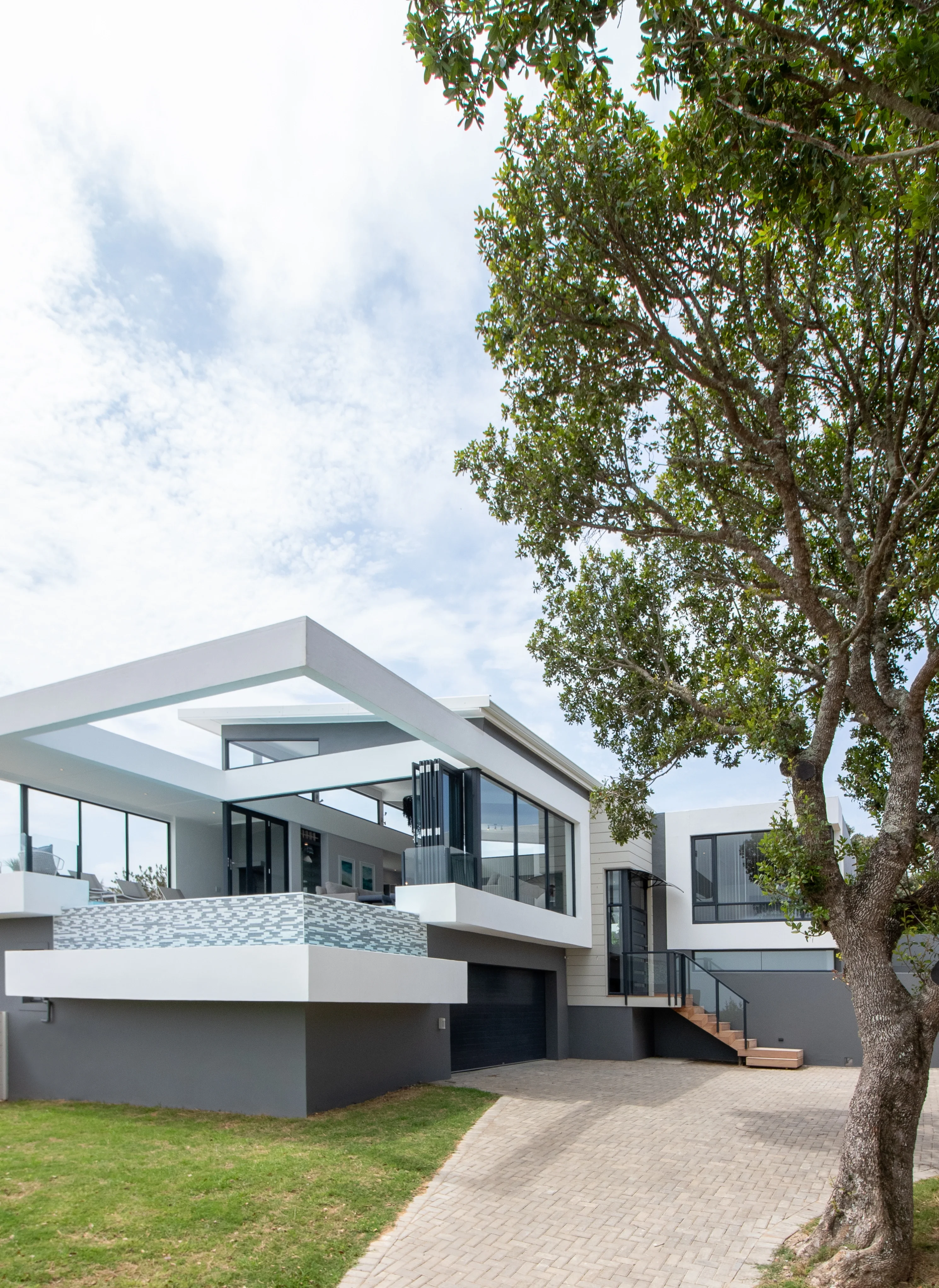 Contemporary beach house at Kenton-on-Sea, Eastern Cape, seen from the garden